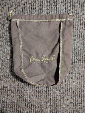 Crown Royal Reserve Large L Tan Brown Drawstring Bag 9” Length